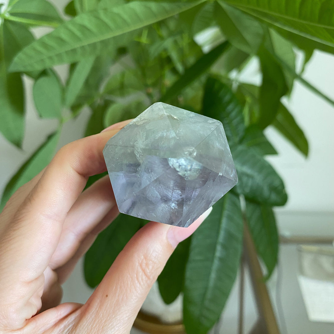 Dimensional Pale Rainbow Fluorite Point #3