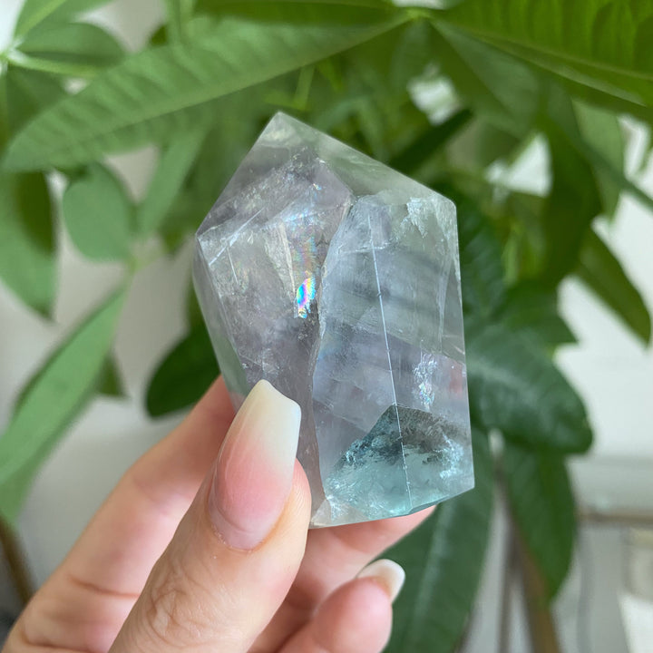 Dimensional Pale Rainbow Fluorite Point #3