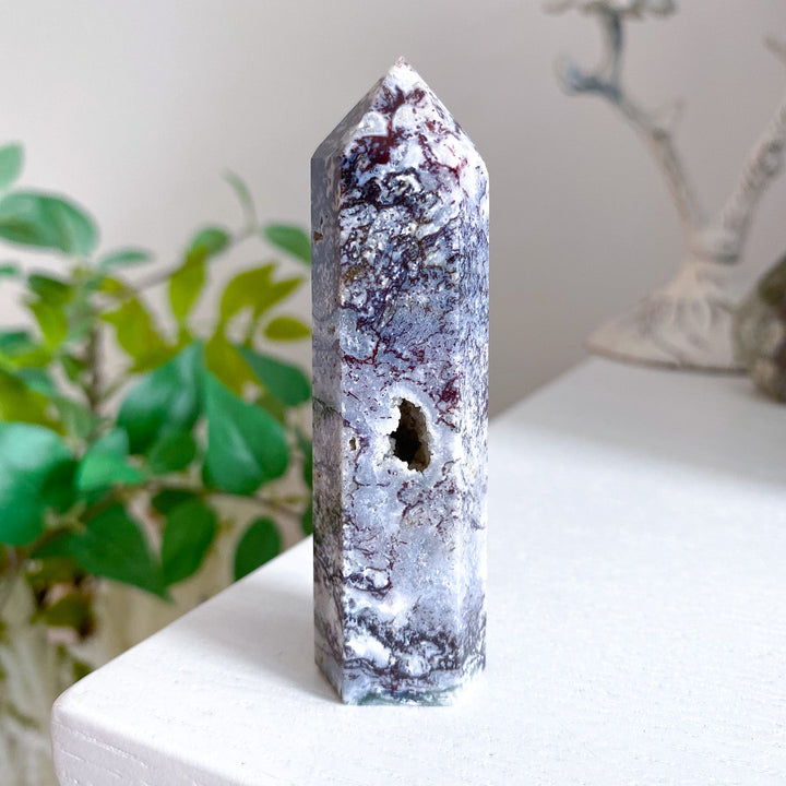 Red Moss Agate Tower 