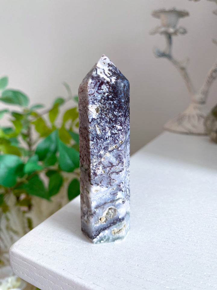 Red Moss Agate Tower 