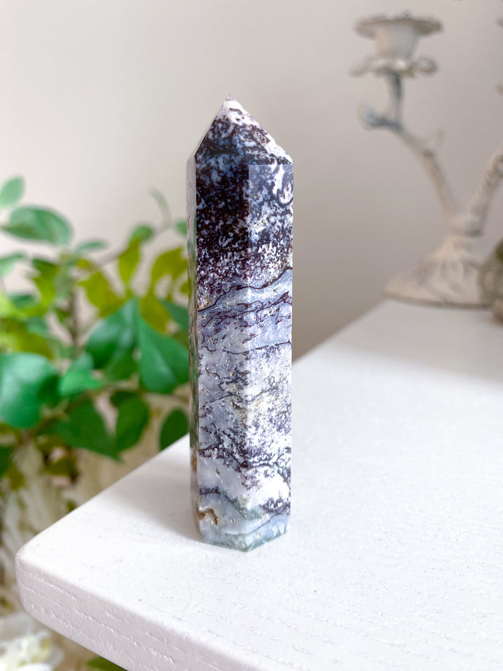 Red Moss Agate Tower 