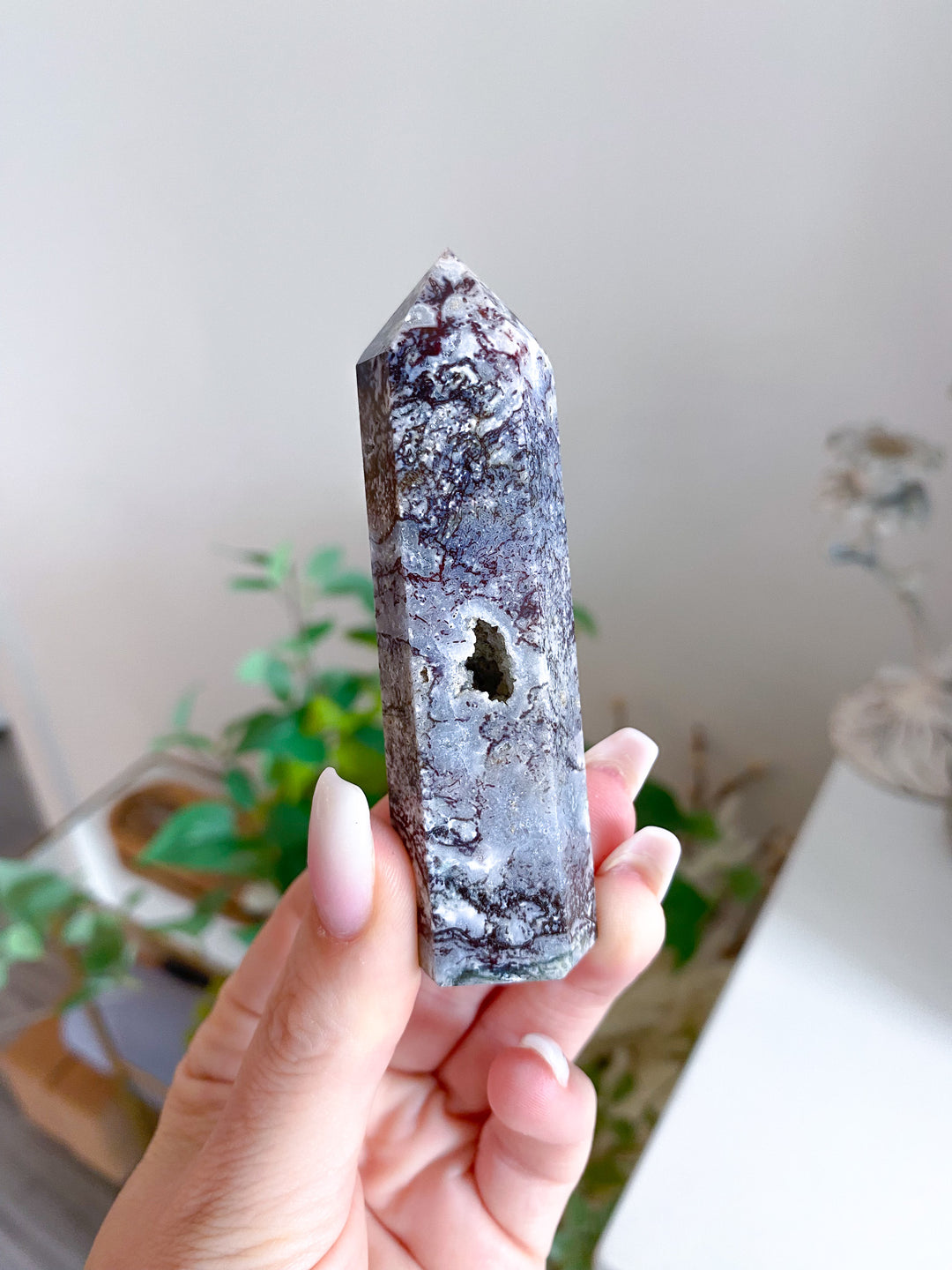 Red Moss Agate Tower 