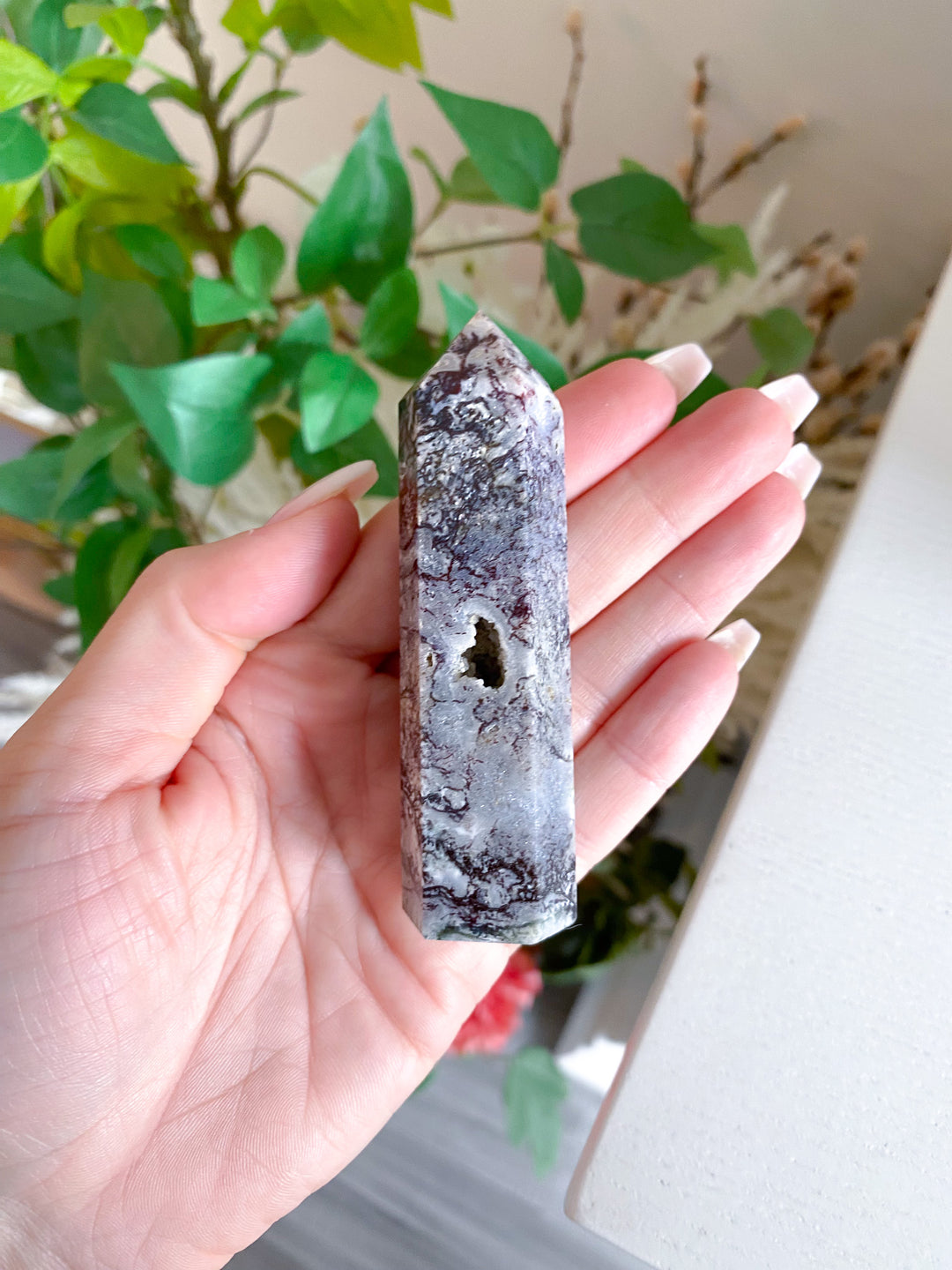 Red Moss Agate Tower 