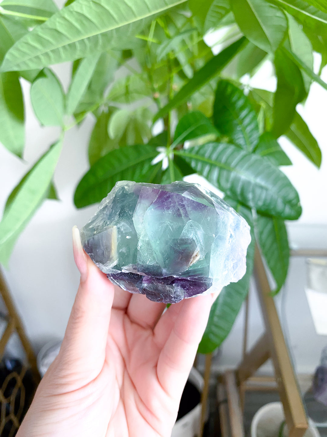 Purple, Green Fluorite Top Polish Point #11 - Get EXACT Stone