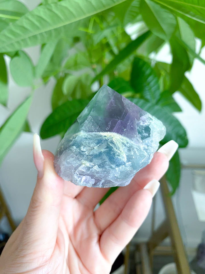 Purple, Green Fluorite Top Polish Point #11 - Get EXACT Stone