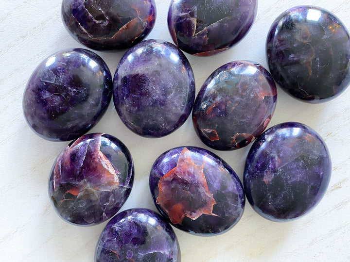 Deep, DARK Amethyst Palm Stone