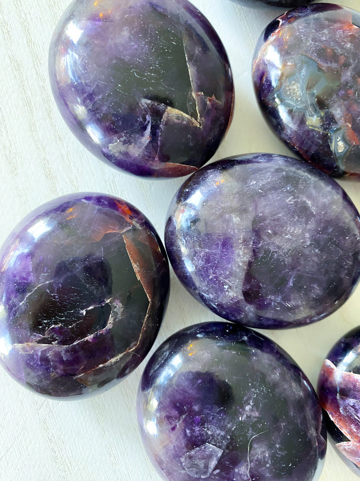 Deep, DARK Amethyst Palm Stone