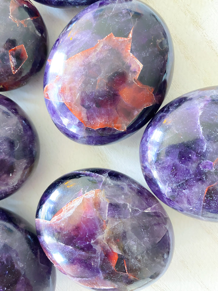 Deep, DARK Amethyst Palm Stone