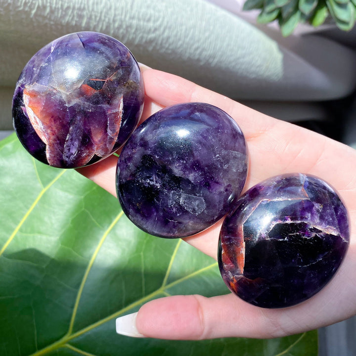 Deep, DARK Amethyst Palm Stone