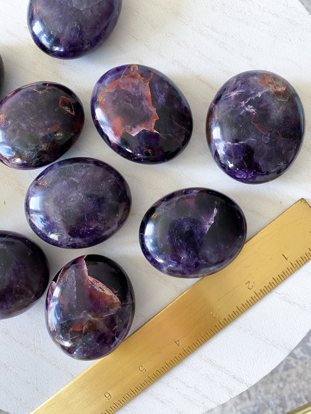 Deep, DARK Amethyst Palm Stone