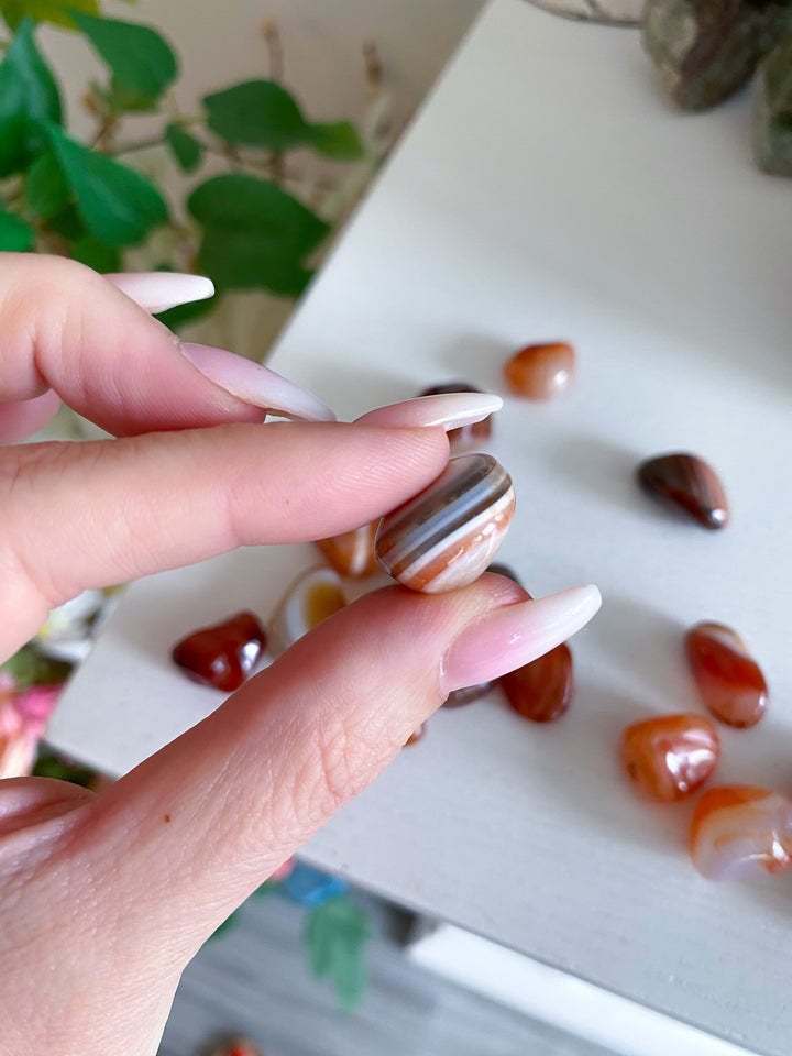 Small Banded Carnelian Tumble