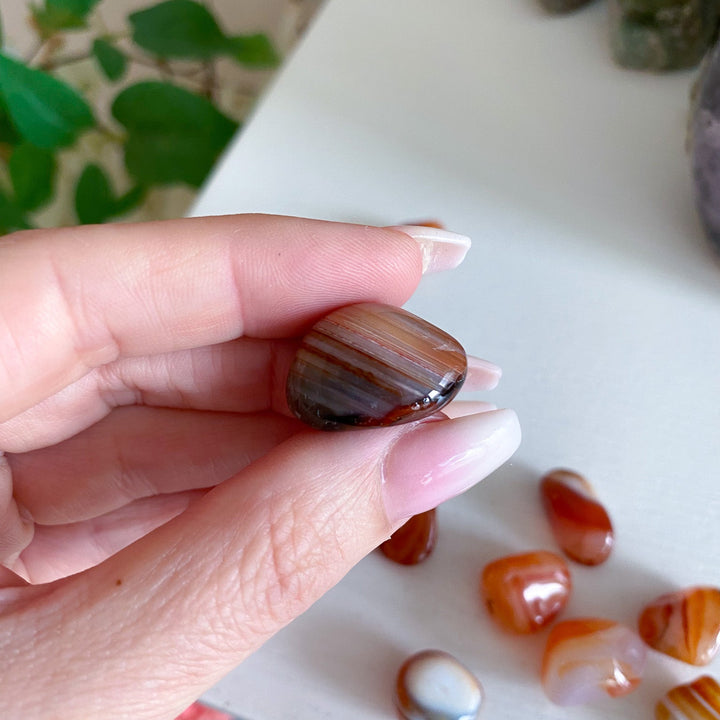 Small Banded Carnelian Tumble