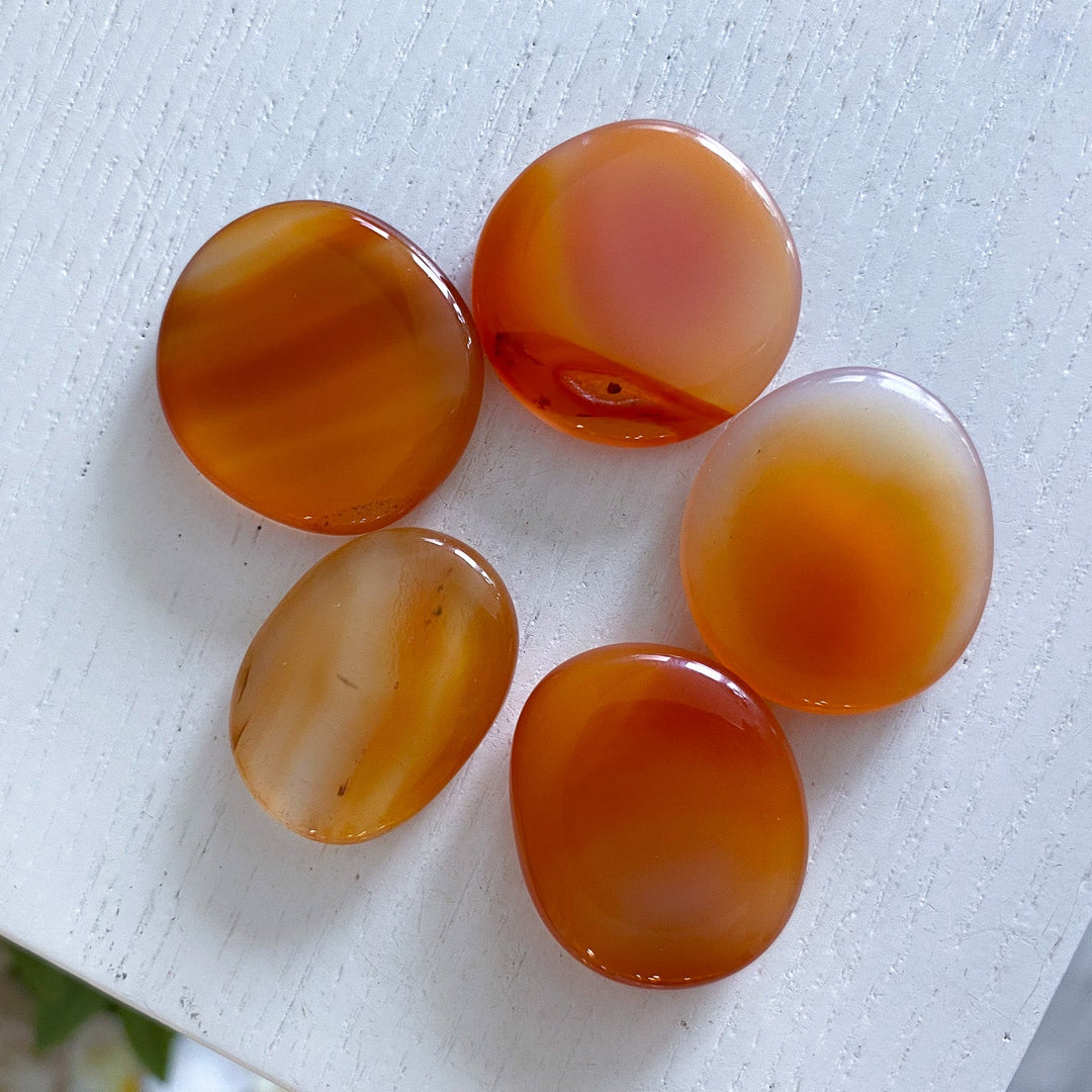 Orange Carnelian Coin