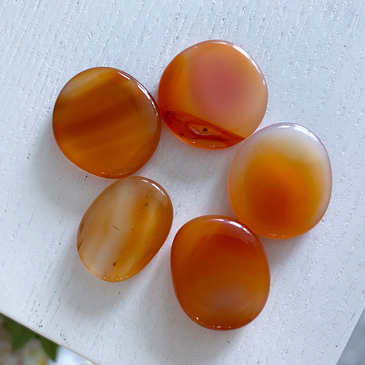 Orange Carnelian Coin