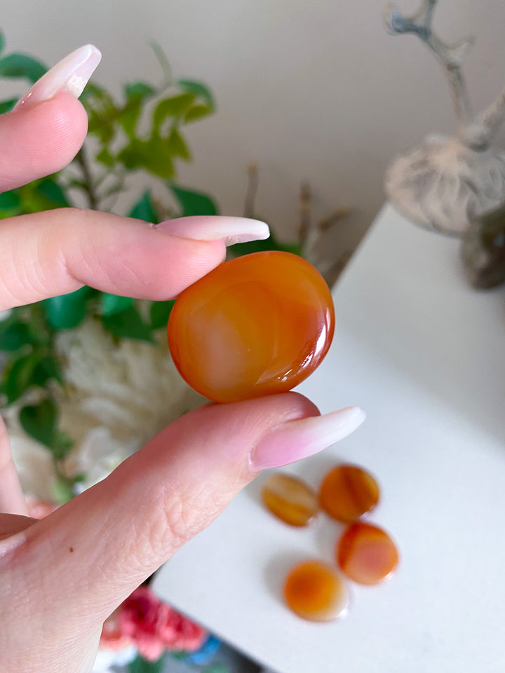 Orange Carnelian Coin