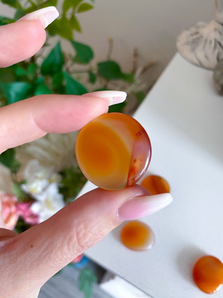 Orange Carnelian Coin