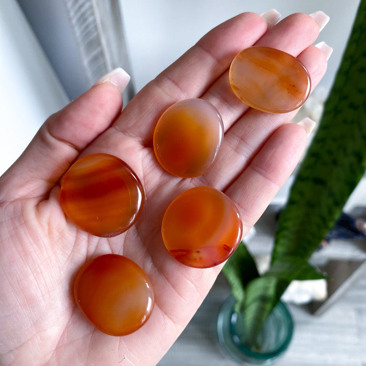 Orange Carnelian Coin