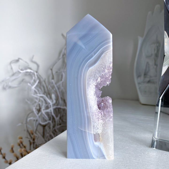 Amethyst in Agate Tower Slice