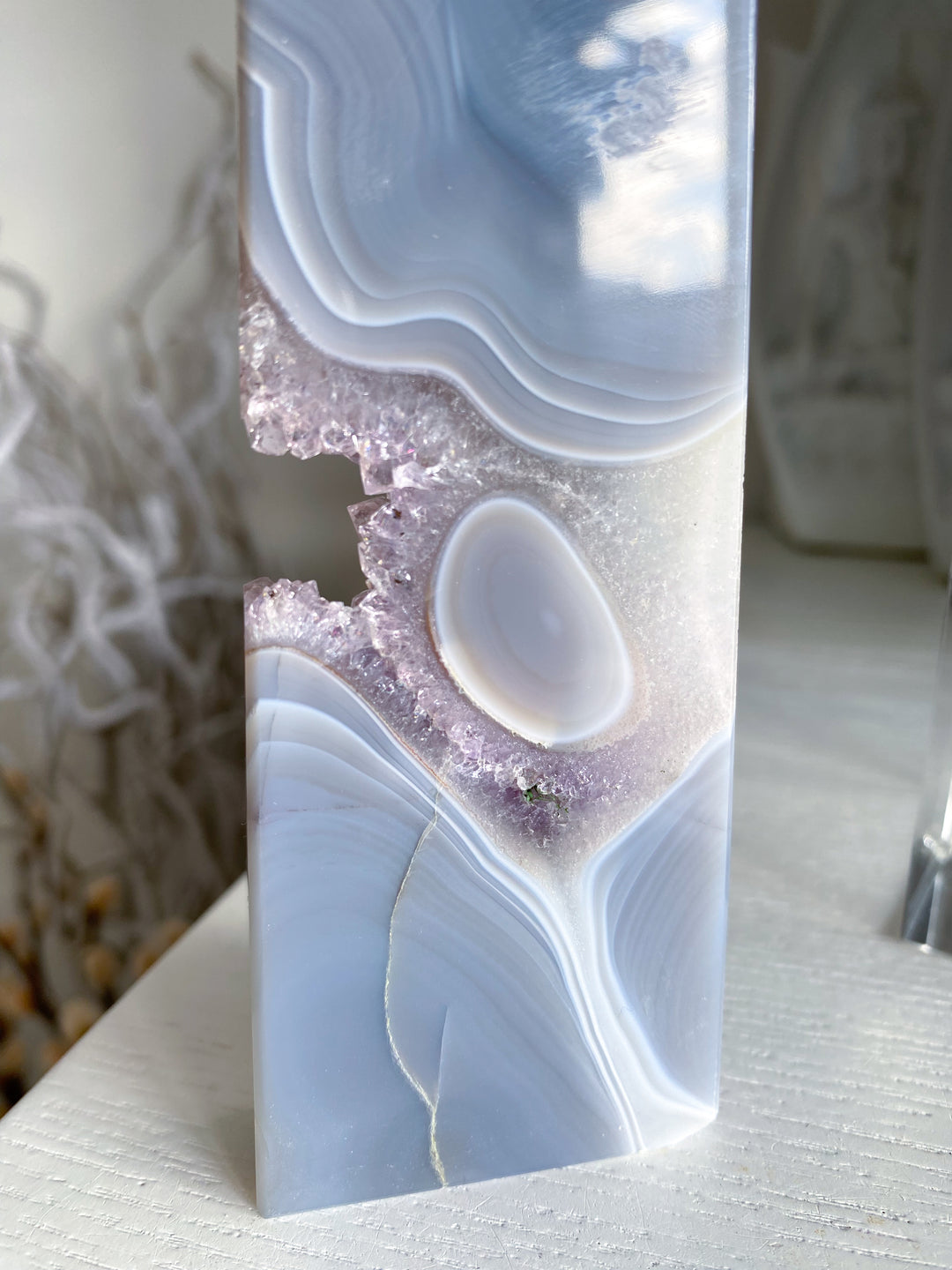 Amethyst in Agate Tower Slice