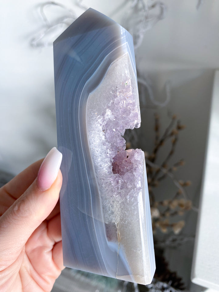 Amethyst in Agate Tower Slice