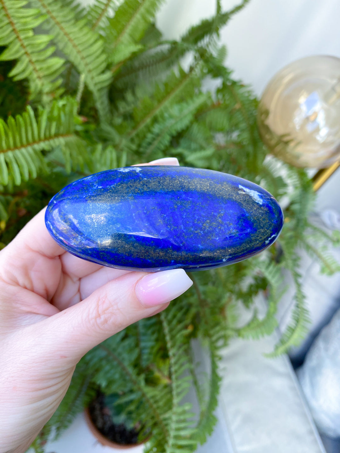 XL Oval Lapis Lazuli Palm Stone #6