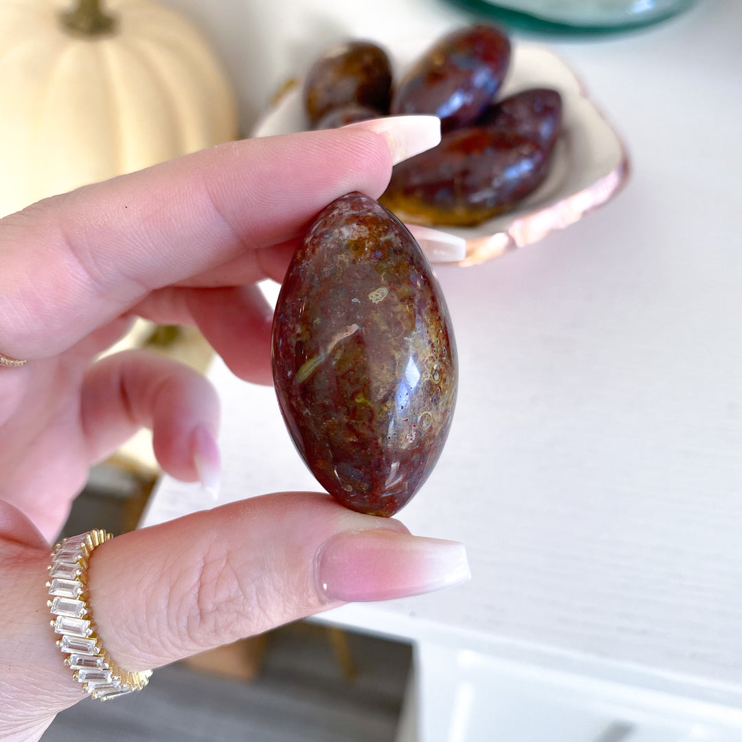 Red Moss Agate Shiva - Choose Size