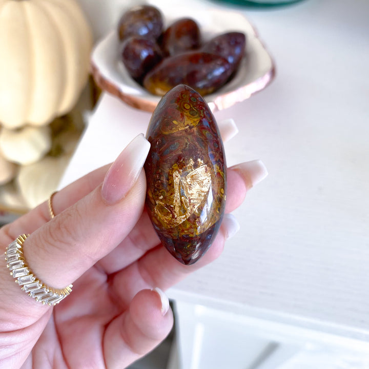 Red Moss Agate Shiva - Choose Size