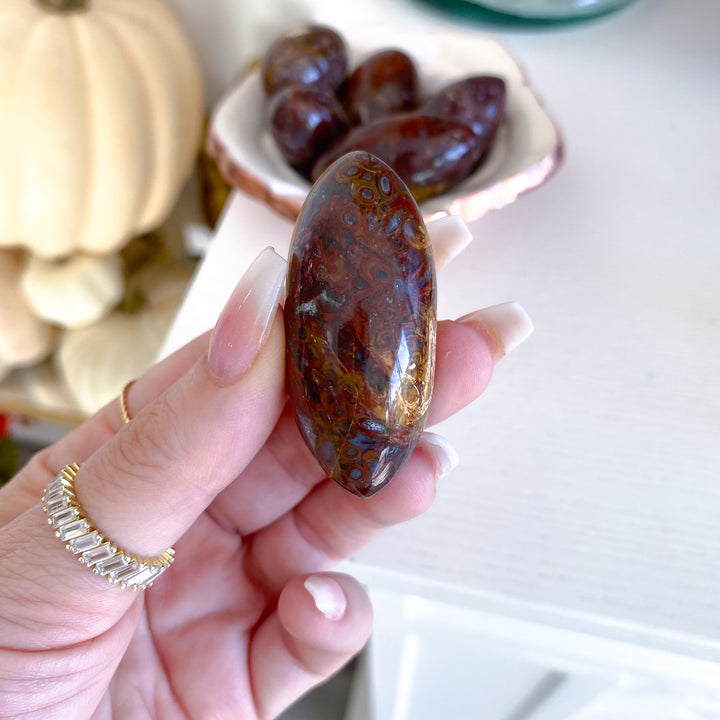Red Moss Agate Shiva - Choose Size