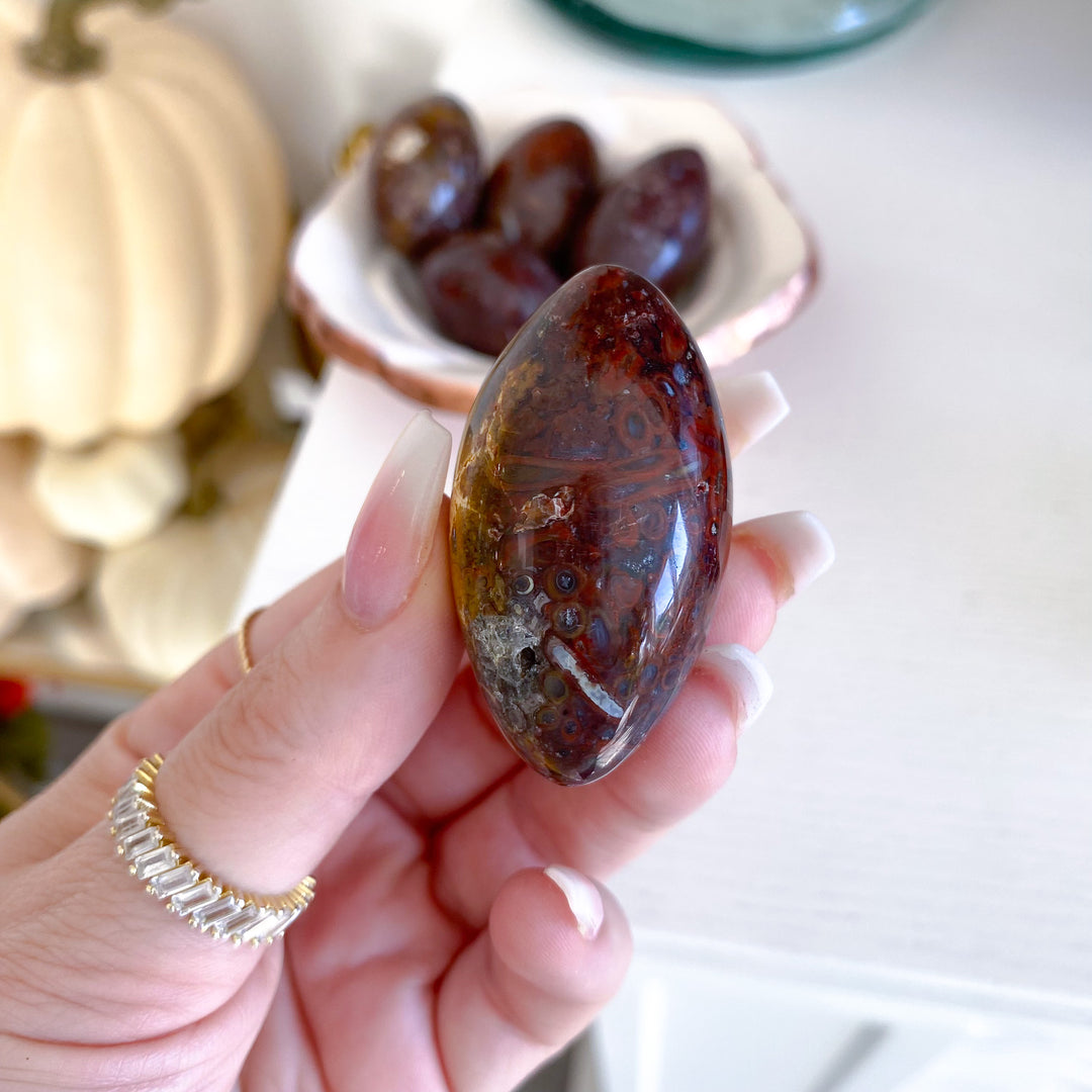 Red Moss Agate Shiva - Choose Size