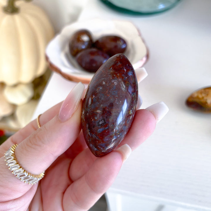 Red Moss Agate Shiva - Choose Size