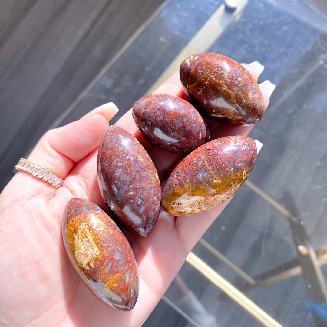 Red Moss Agate Shiva - Choose Size