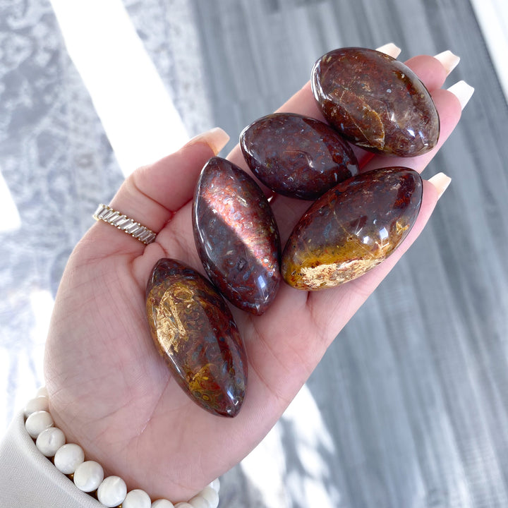 Red Moss Agate Shiva - Choose Size