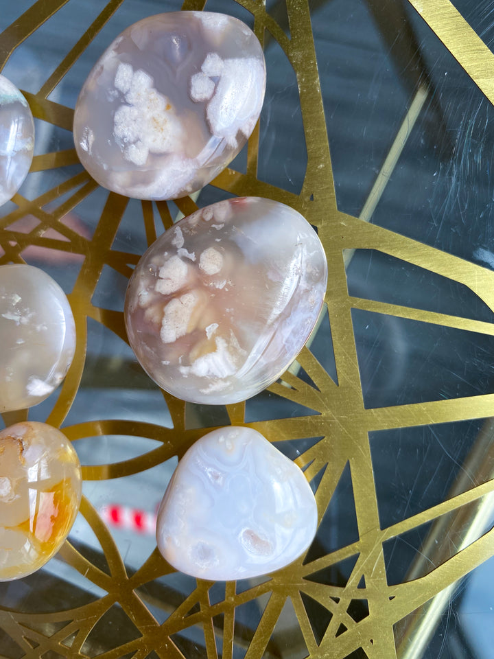 AAA Flower Agate Pebble