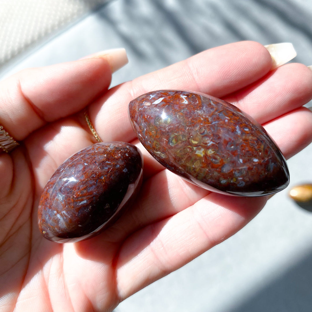 Red Moss Agate Shiva - Choose Size