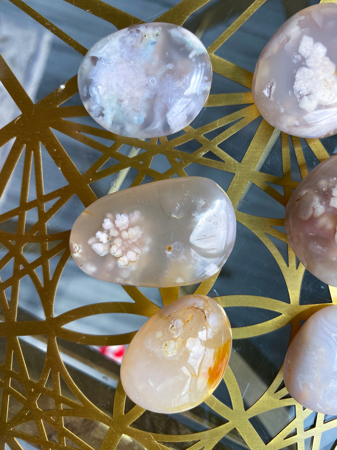 AAA Flower Agate Pebble