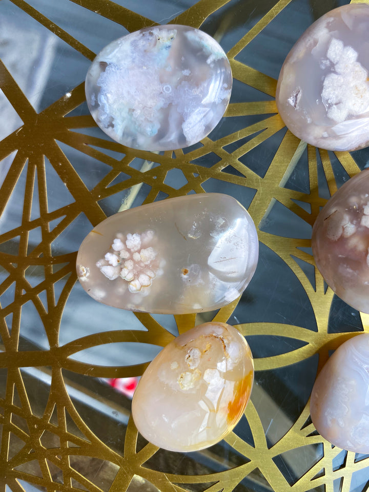 AAA Flower Agate Pebble