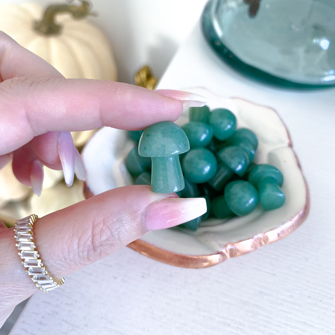 Green Aventurine Mini Mushroom