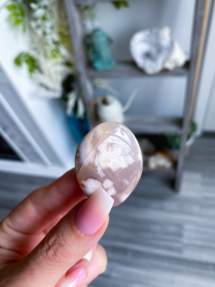 AAA Flower Agate Pebble