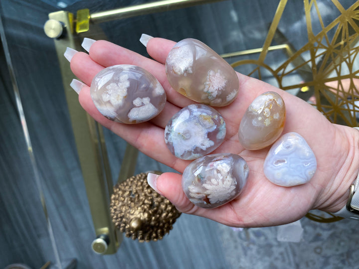 AAA Flower Agate Pebble