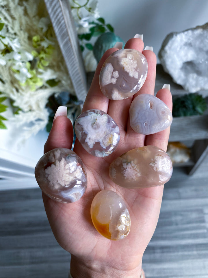 AAA Flower Agate Pebble