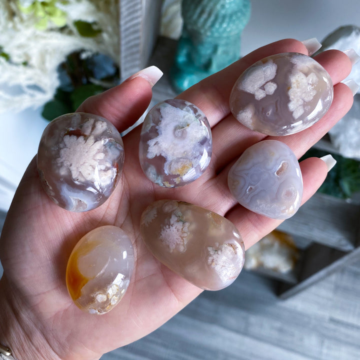 AAA Flower Agate Pebble
