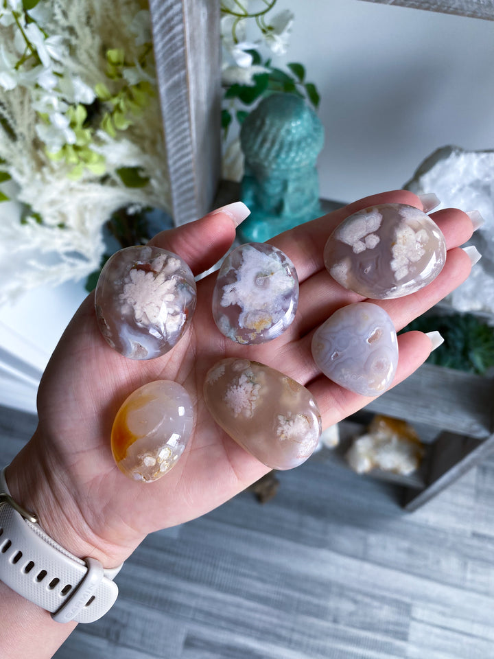 AAA Flower Agate Pebble