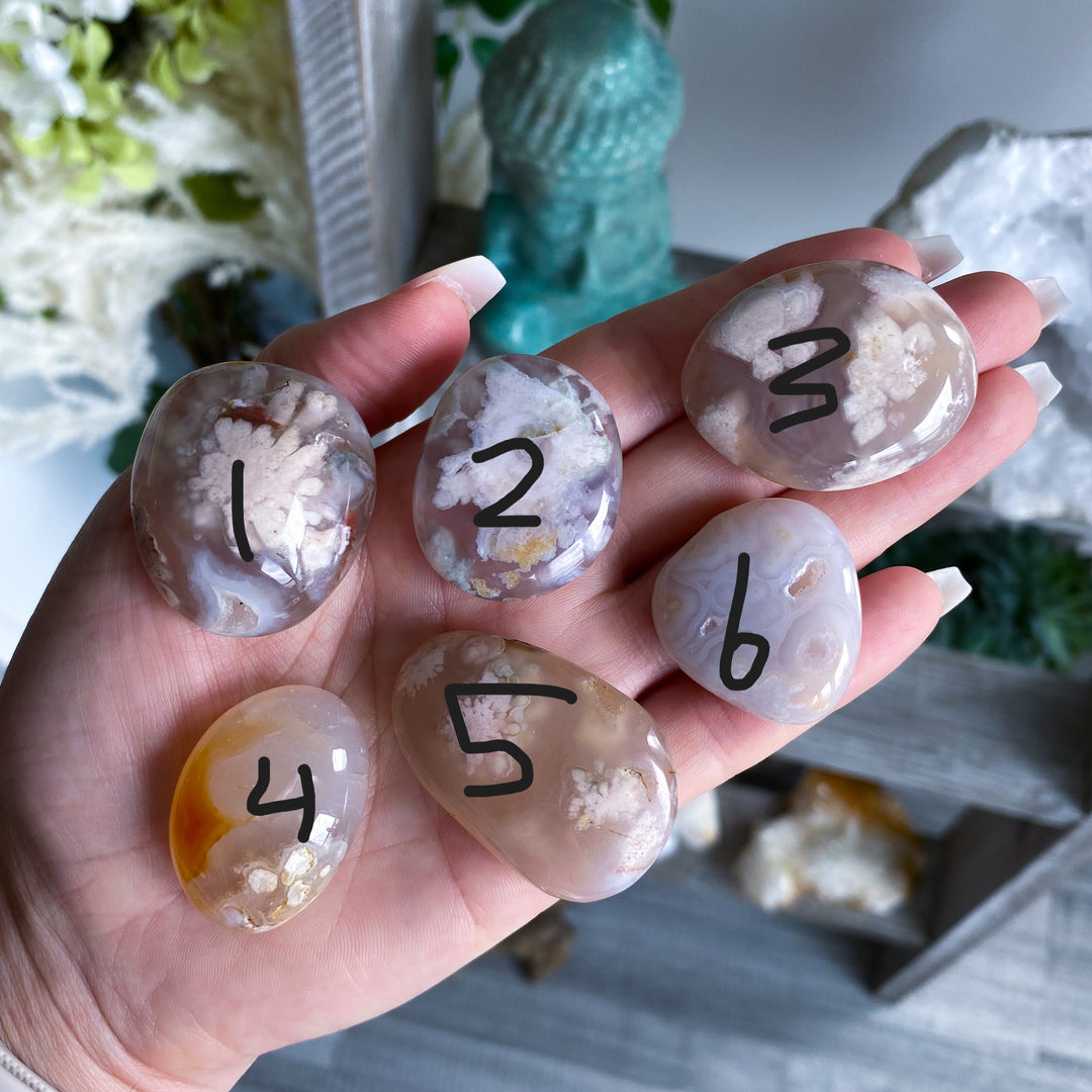 AAA Flower Agate Pebble