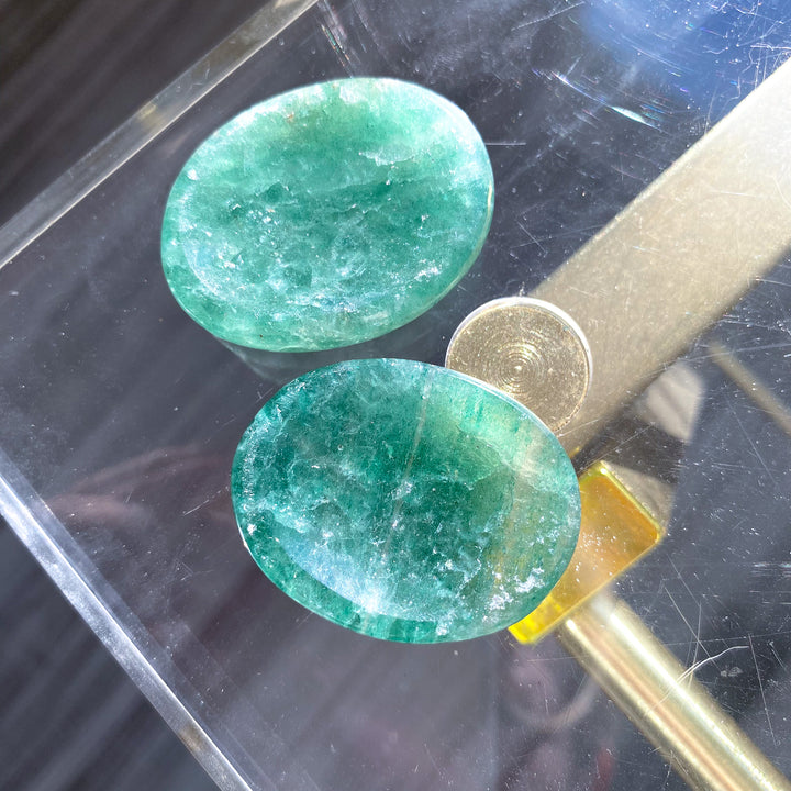 Green Strawberry Quartz Worry Stone