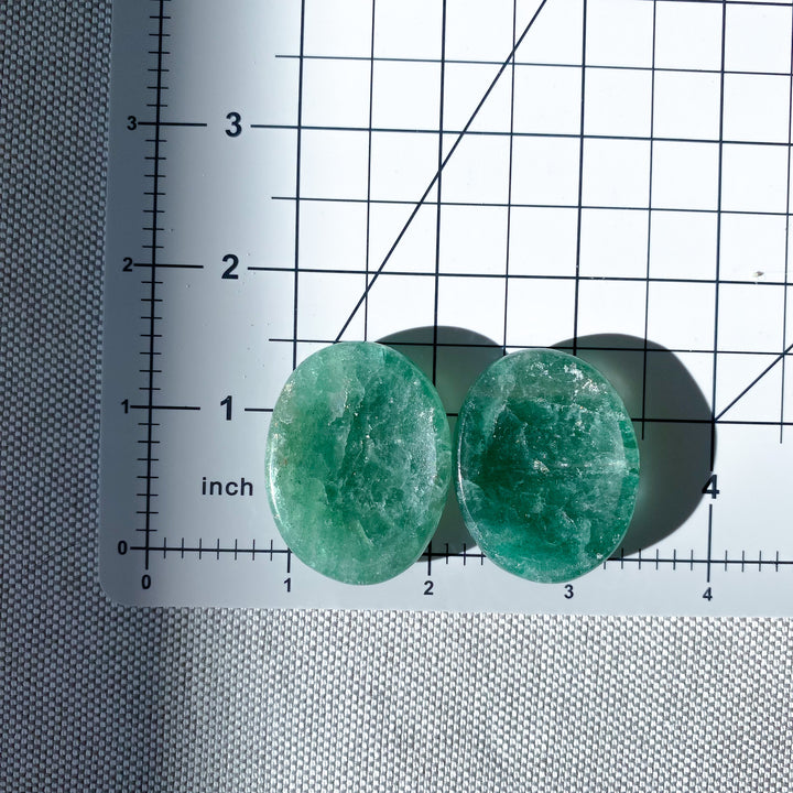 Green Strawberry Quartz Worry Stone