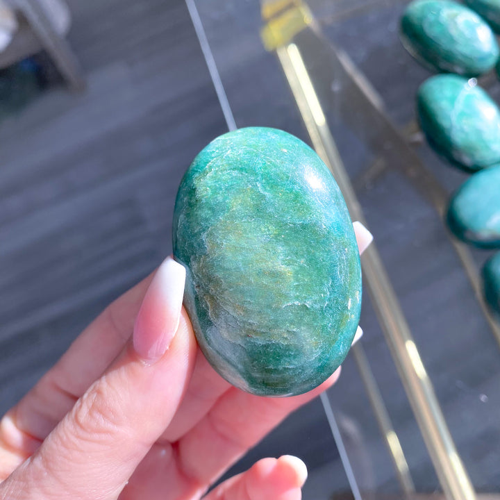 Dark Green Aventurine Small Palm Stone