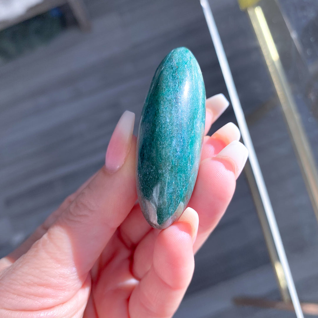Dark Green Aventurine Small Palm Stone