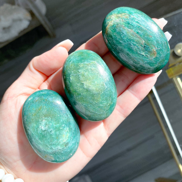 Dark Green Aventurine Small Palm Stone