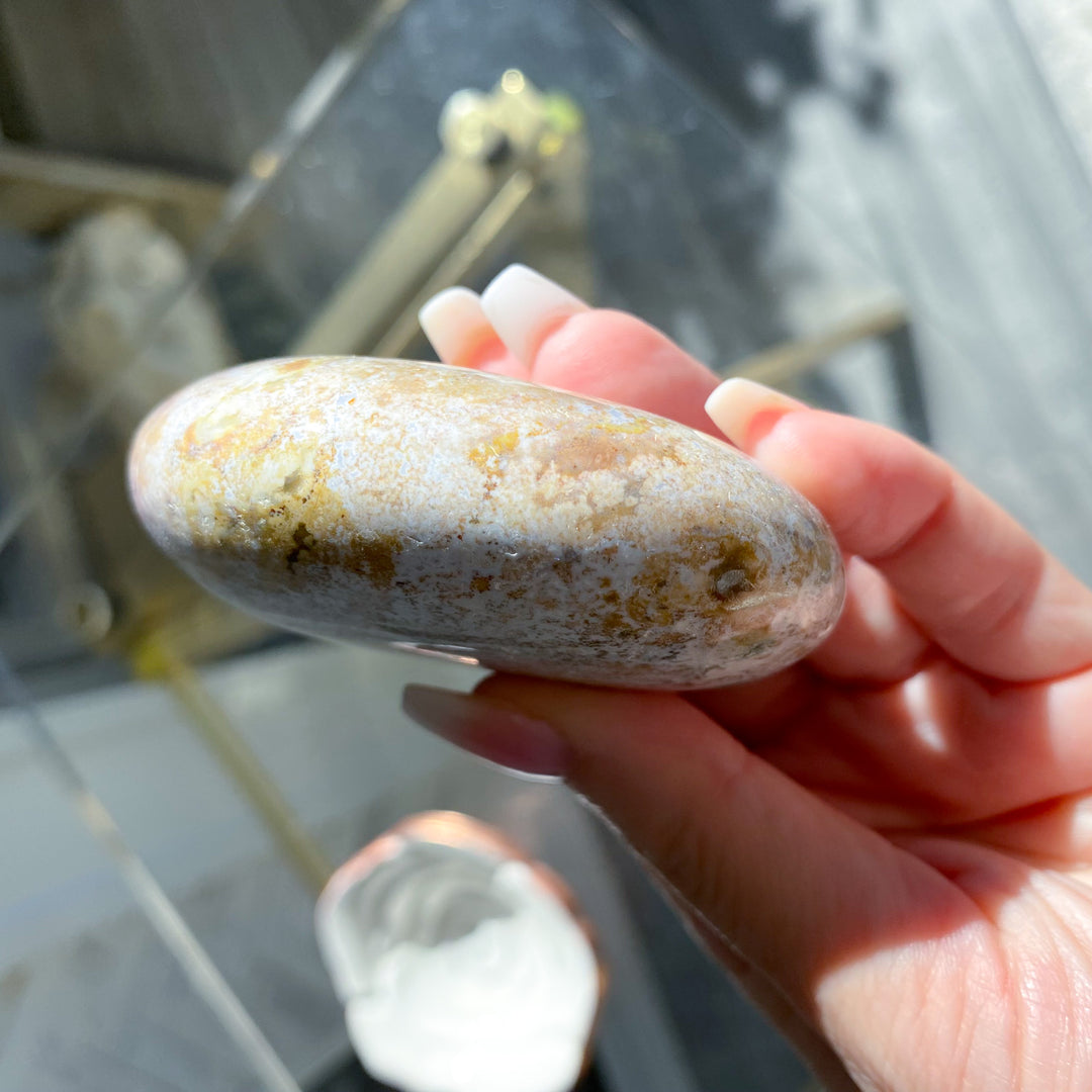 Jumbo Unicorn Jasper Palm Stone 
