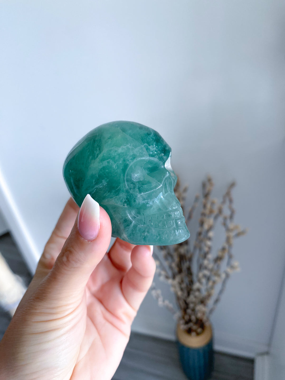 Green Fluorite Skull - Get Exact Piece